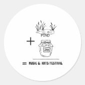 Nd Jam Rad City Michigan Michigander Music Arts Fe Runder Aufkleber (Vorderseite)