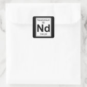 Nd - Neodym Quadratischer Aufkleber (Tasche)