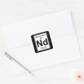 Nd - Neodym Quadratischer Aufkleber (Umschlag)