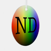 ND (NeuroDiverse) Ornament Aus Metall (Vorderseite Rechts)