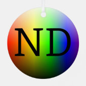 ND (NeuroDiverse) Ornament Aus Metall (Rückseite)