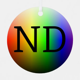 ND (NeuroDiverse) Ornament Aus Metall