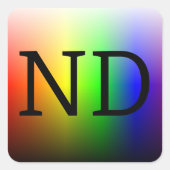ND (NeuroDiverse) Quadratischer Aufkleber (Vorderseite)