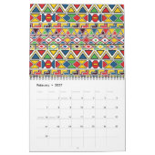 Ndebele Patterns: Ein Jahr lebendiger Tradition Kalender (Feb 2027)