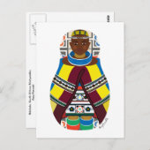 Ndebele, Südafrikanische Matryoshka Postcard Postkarte (Vorne/Hinten)