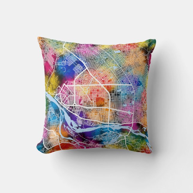 N'Djamena Chad City Map Kissen (Vorderseite)