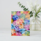 N'Djamena Chad City Map Postkarte (Stehend Vorderseite)