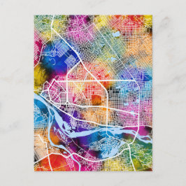 N'Djamena Chad City Map Postkarte