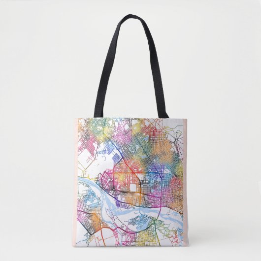 N'Djamena Chad City Map Tasche (Vorderseite)