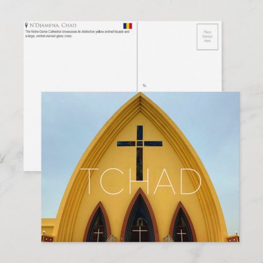 N'djamena, Tschad Reise-Postkarte Postkarte (Vorne/Hinten)