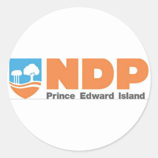 NDP Prince Edward Island Logo Runder Aufkleber