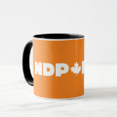 NDP Schwarzes 11 Unze-Wecker-Tasse Tasse (Vorderseite Links)