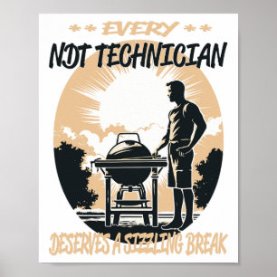 NDT Techniker Funny Grillen Koch oder Grill Spaß Poster