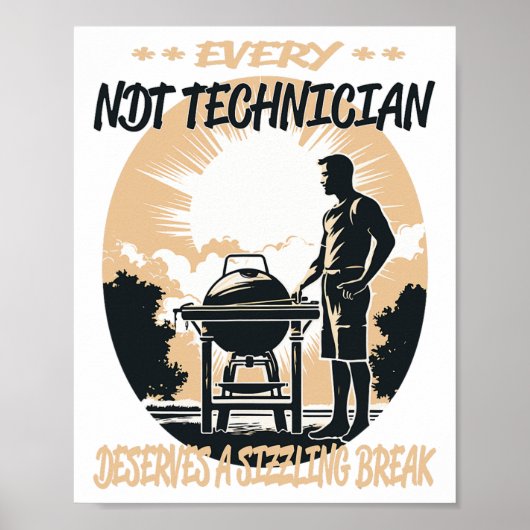 NDT Techniker Funny Grillen Koch oder Grill Spaß Poster (Vorne)