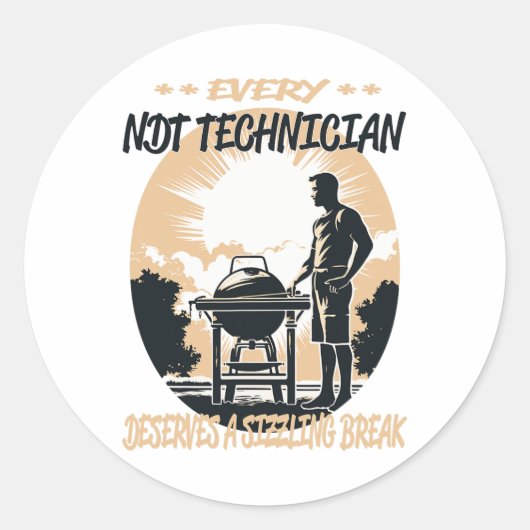 NDT Techniker Funny Grillen Koch oder Grill Spaß Runder Aufkleber (Vorderseite)