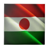 NE002 NIGER, Waving Flag, Afrika, Fliese (Vorderseite)