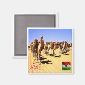NE007 NIGER, Oasis Bilma, Afrika, Kühlschrank Magnet (Vorderseite/Rückseite)