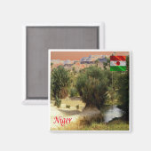 NE008 NIGER, Oasis Bilma, Afrika, Kühlschrank Magnet (Vorderseite/Rückseite)