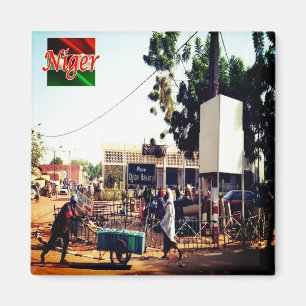 NE009 NIGER, Place Djibo Bakary Walraven, Kühlschr Magnet