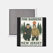 Ne Barrens New Jersey Graphic Design Magnet (Vorderseite/Rückseite)