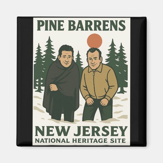 Ne Barrens New Jersey Graphic Design Magnet (Vorne)