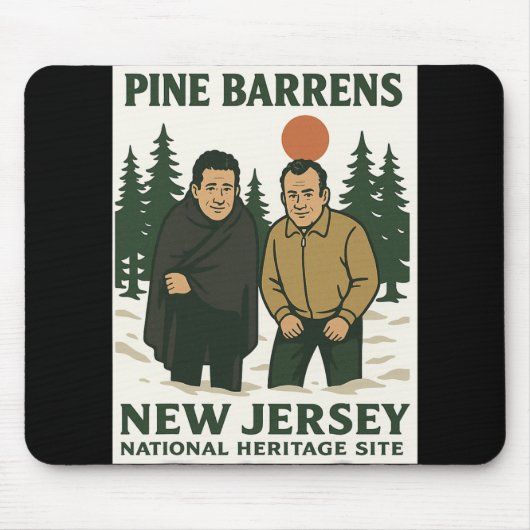 Ne Barrens New Jersey Graphic Design Mousepad (Vorne)