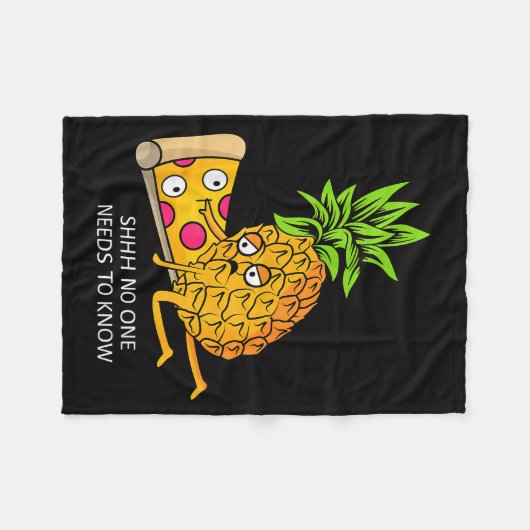 Ne Belongs On Zza Lover Funny Food Pun Fleecedecke (Vorderseite (Horizontal))