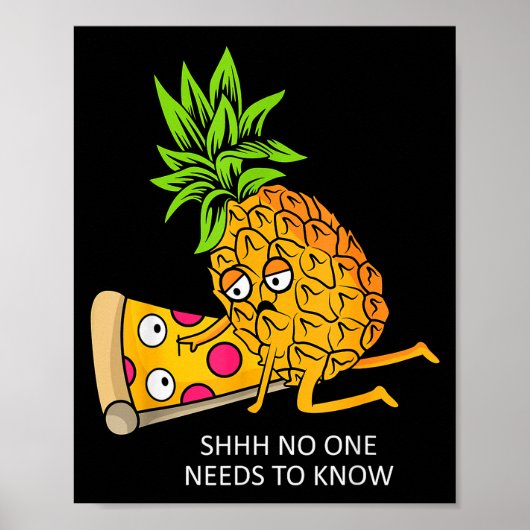 Ne Belongs On Zza Lover Funny Food Pun Poster (Vorne)