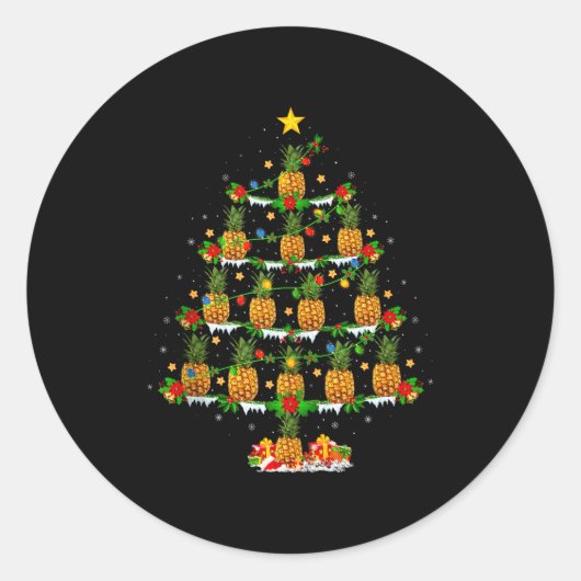 Ne Christmas Tree Lights Funny Ne Xmas Tank Top Runder Aufkleber (Vorderseite)