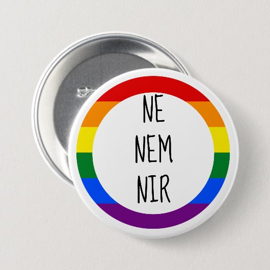 Ne Nem Nir Pronoun Button (Vorne & Hinten)