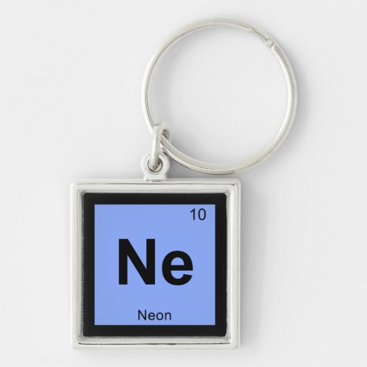 Ne - Neon Chemistry Periodic Table Symbol Schlüsselanhänger (Vorne)