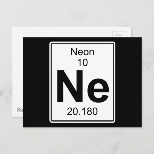 Ne - Neon Postkarte (Vorne/Hinten)