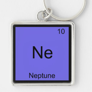 Ne - Neptun Lustiges Chemie-Element-Symbol-T-Shirt Schlüsselanhänger
