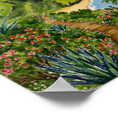 Ne Pali Küste Kauai Hawaii Watercolor Poster (Ecke)