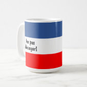Ne pas déranger (Don't Disturb) französische Flagg Kaffeetasse (Vorderseite Links)