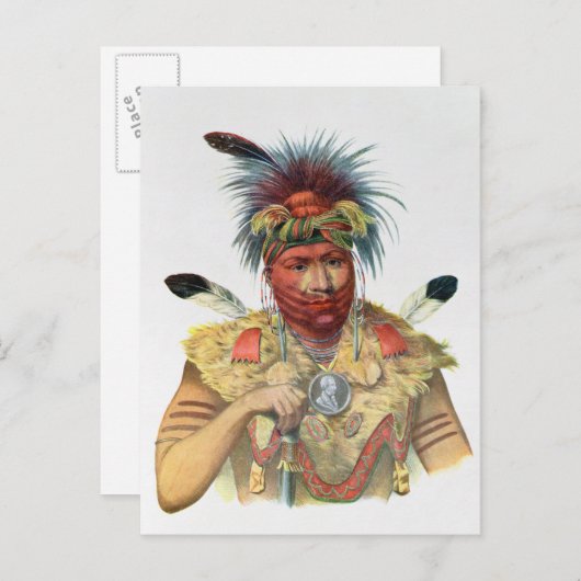 Ne-Sou-A-Quoit, ein Fuchsleiter Postkarte (Vorne/Hinten)