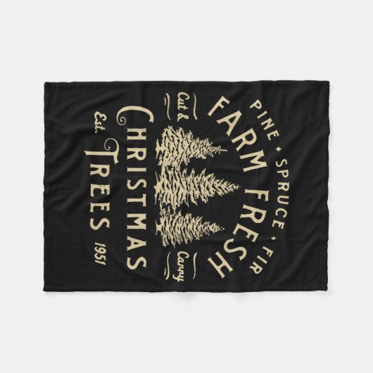 Ne Spruce Fir Farm Fresh Cut &amp; Carry Christmas Fleecedecke (Vorderseite (Horizontal))