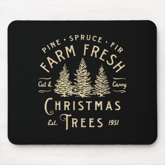Ne Spruce Fir Farm Fresh Cut &amp; Carry Christmas Mousepad (Vorne)