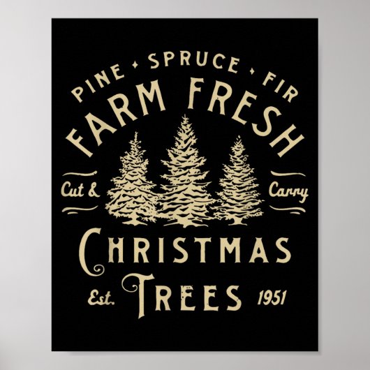 Ne Spruce Fir Farm Fresh Cut &amp; Carry Christmas Poster (Vorne)