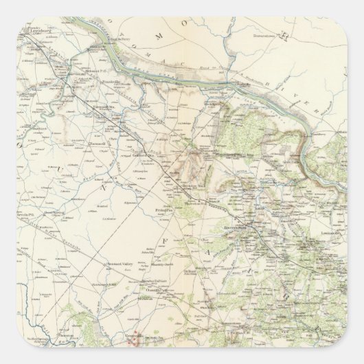 NE Virginia, Washington 1 Quadratischer Aufkleber (Vorderseite)