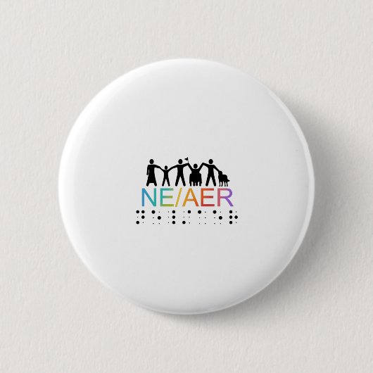 NEAER farbenfrohe Menschen Button (Vorderseite)