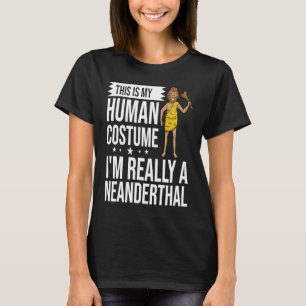 Neanderthal Caveman Dna Woman Skull T-Shirt