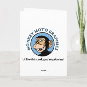 Neanderthal-Zombie-Halloween-Karte Karte (Rückseite)