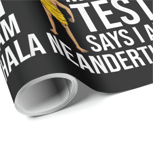 Neanderthaler Caveman-Frauen-Schädelgeschenk Geschenkpapier (Rolleneckpunkt)