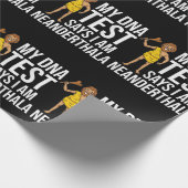 Neanderthaler Caveman-Frauen-Schädelgeschenk Geschenkpapier (Ecke)