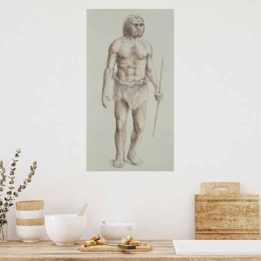 Neanderthaler Man Poster (Küche)
