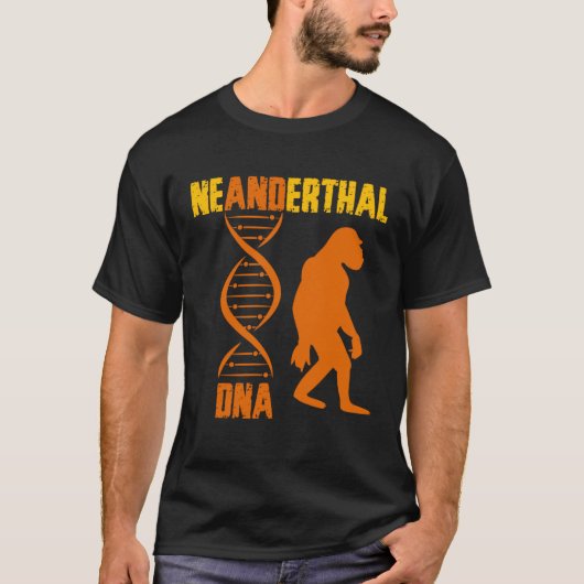 Neanderthaler Primat Cavemen DNA Genetik Paleoanth T-Shirt (Vorderseite)