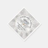 Neapel, 25. Silberne Hochzeit, 3 Größen Serviette (Ecke)