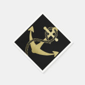 Neapel aus dem Schwarzen Party Serviette (Ecke)