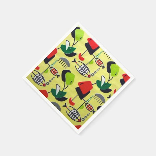 Neapel aus der Mitte des Jahrhunderts Serviette (Ecke)